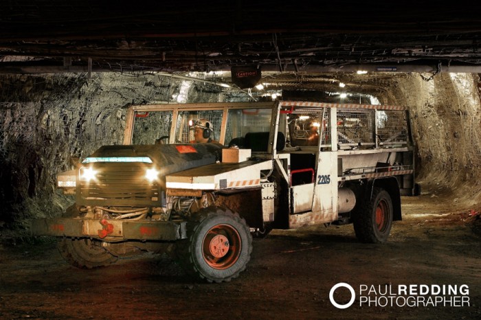 Underground coal mining photography