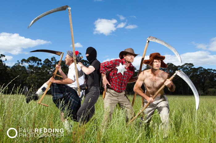 Southern Scythe Squad by Paul Redding agriculture photographer Tasmania