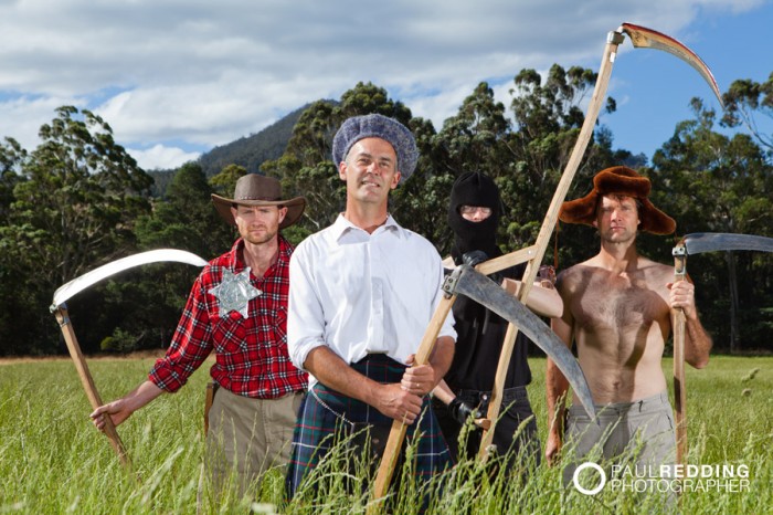 Southern Scythe Squad by Paul Redding agriculture photographer Tasmania