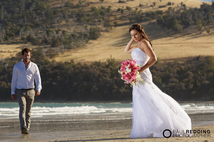 Beach wedding photography Hobart Tasmania by Paul Redding, beach wedding photographer Hobart - 1-2-2014 Seven Mile Beach