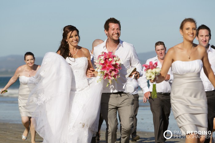 Beach wedding photography Hobart Tasmania by Paul Redding, beach wedding photographer Hobart - 1-2-2014 Seven Mile Beach