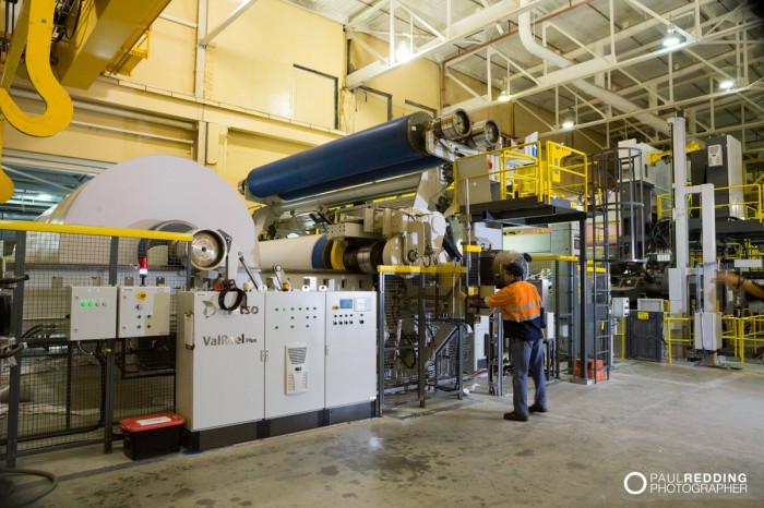 Coated paper product Optiload | Norske Skog Paper Mill Boyer PM2 Conversion - Paul Redding , Paper Mill Photographer Tasmania