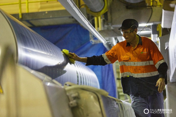 Coated paper product Optiload | Norske Skog Paper Mill Boyer PM2 Conversion - Paul Redding , Paper Mill Photographer Tasmania