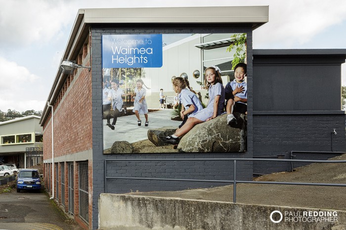 Waimea Heights Primary School photography panels - Images by Paul Redding, Promotions photographer Hobart