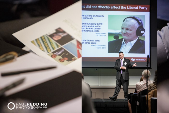 Martin O'Shannessy - CEDA- Economic and Political Overview 2014 by Paul Redding - Hobart Conference Photographer 11