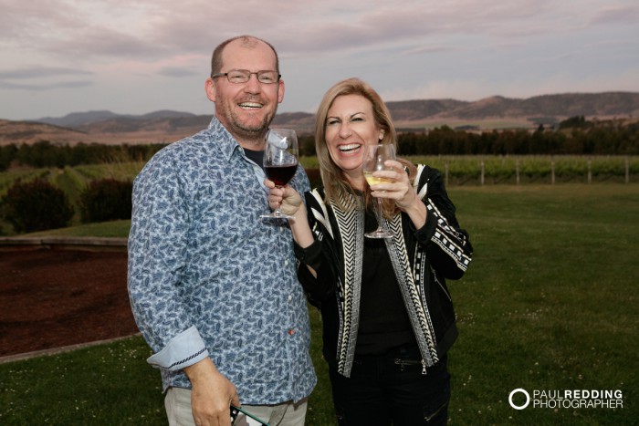 Candid guest photo. Insurance Advisernet Australia Conference 2015. Frogmore Creek Winery. Pre Conference Welcome Dinner Photography by Paul Redding, Hobart Conference Photographer.