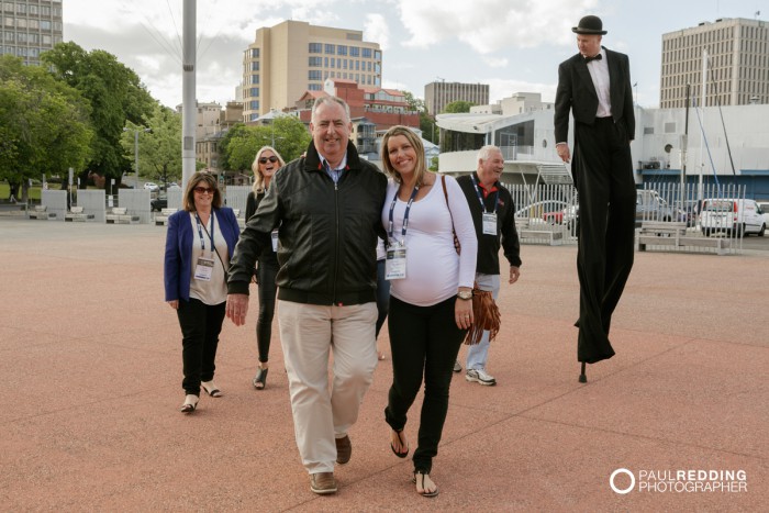 Candid group at Insurance Advisernet Australia Conference 2015 - Trade Show at Princes Wharf No 1 Shed. Photography by Paul Redding, Hobart Trade Show Photographer.