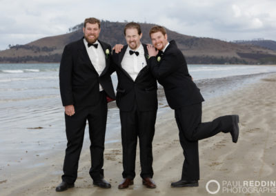 -Fun Wedding photography Seven Mile Beach Tasmania by Paul Redding Photographer Hobart