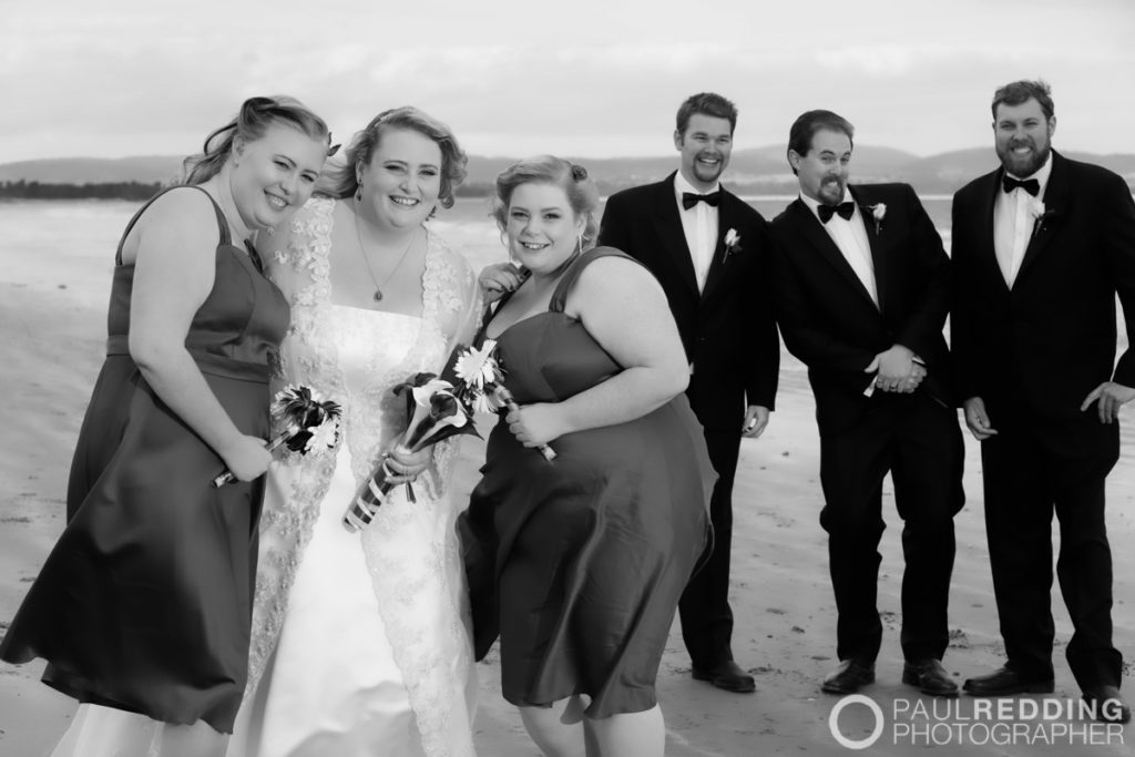 -Fun Wedding photography Seven Mile Beach Tasmania by Paul Redding Photographer Hobart