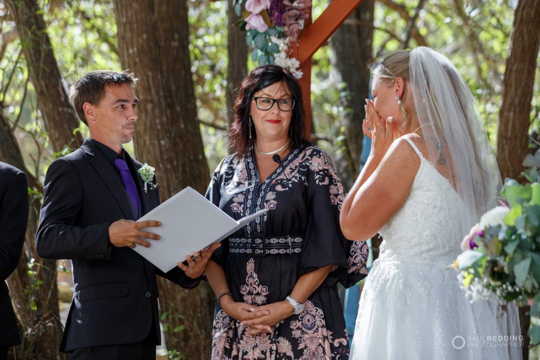 Country wedding ceremony Collinsvale - Alyce and Ash